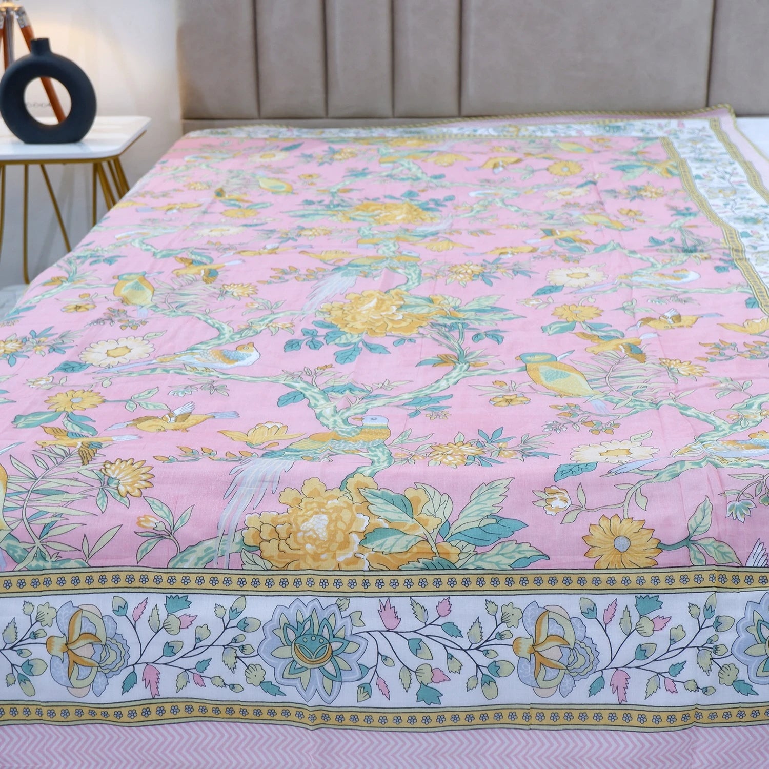 Jaipuri Dohar Blanket (Set of 2) | 100% Mulmul Cotton | Block Print | Single Bed - Kiara